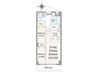 アルファコート亀戸2【1階】の間取り
