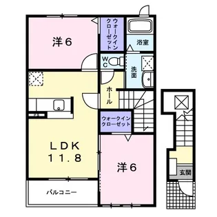 エバーグリーン【2階】の間取り