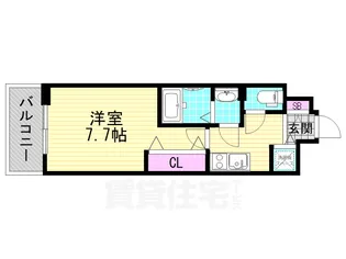 ラグゼ住道【6階】の間取り