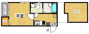 コンフォートベネフィス吉塚駅前3【2階】の間取り