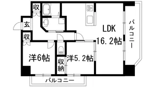 サクラリアヨシナガ【8階】の間取り