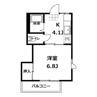 富士之宮ハイツB棟【1階】の間取り