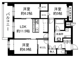 グラン・アミール御池【4階】の間取り