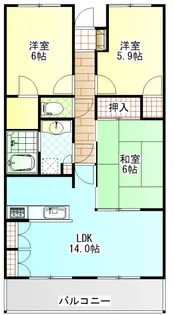 セレスガーデン扇町【5階】の間取り