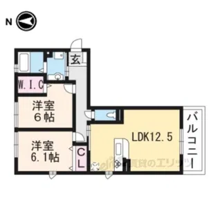 リート623E(イースト)【3階】の間取り