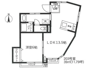 コーポ助川【2階】の間取り