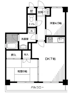 日神パレステージ鶴見市場第2【5階】の間取り