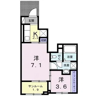 エクセレント T.Y I【1階】の間取り