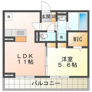 ディーシャンブル八田 A【3階】の間取り