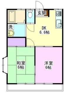 キムラハイツ 101【1階】の間取り