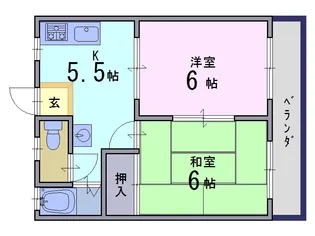 コーポ津川【2階】の間取り