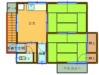 山田アパート【2階】の間取り