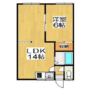 Mハイツ鷲別1【2階】の間取り