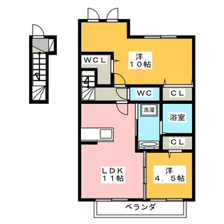エスポワール【2階】の間取り