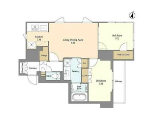 AIFLAT若松河田【11階】の間取り