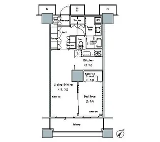 THE TOKYO TOWERS MIDTOWER【7階】の間取り