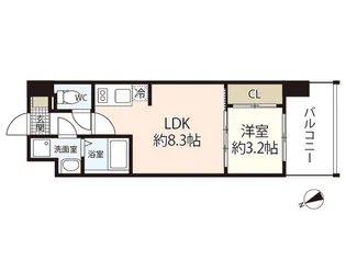 ウェンディ光町【10階】の間取り