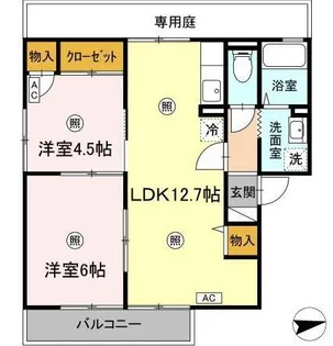 グリーンヒルズ【1階】の間取り