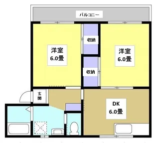 ファミリーハイツ【2階】の間取り