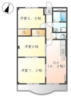 グリーンアース【1階】の間取り