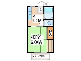 スカイハイツ【2階】の間取り