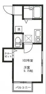 カーサ・フローレス【1階】の間取り