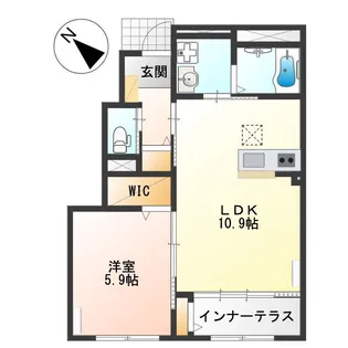 ボヌール・ハルル【1階】の間取り