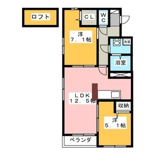 ベルファースト長泉【3階】の間取り