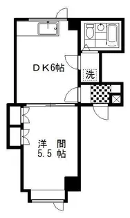 1DKの間取り画像