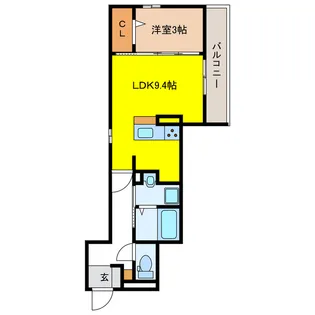岐阜県岐阜市白山町2【アパート】の間取り