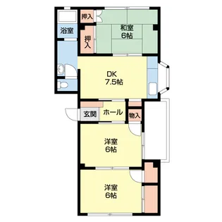 埼玉県白岡市白岡【アパート】の間取り