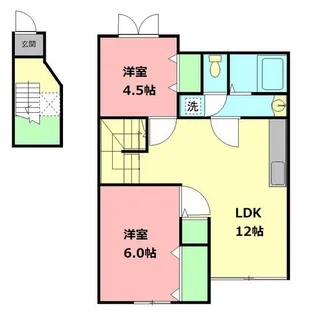 エバーグリーンシマダ【2階】の間取り