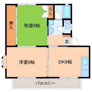 サンハイム若葉【2階】の間取り