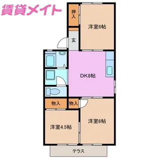 グランドハイツ清水II【1階】の間取り