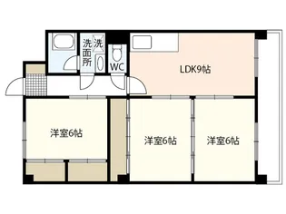 庚午グリーンハイム【3階】の間取り