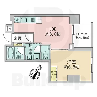 美竹コート【8階】の間取り
