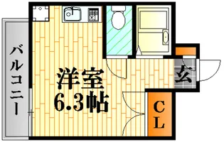京橋森野ビル【11階】の間取り