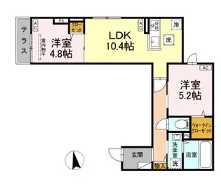 セレスティア東向島【1階】の間取り
