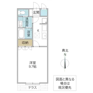 フラワーハイツ龍ヶ崎【1階】の間取り