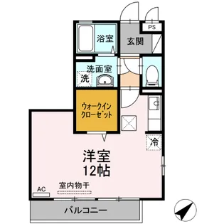 広島県福山市引野町南1【アパート】の間取り