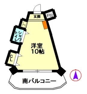 神奈川県川崎市中原区田尻町【マンション】の間取り