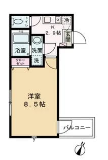 ゆいの木杉田【2階】の間取り