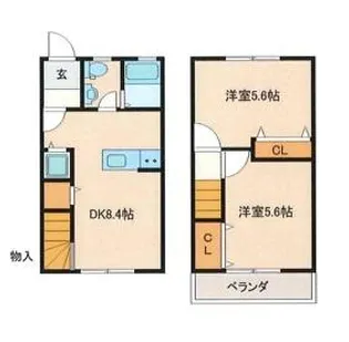 千葉県東金市南上宿【アパート】の間取り