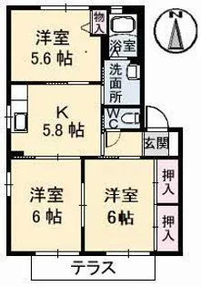 ルエスト B棟【2階】の間取り