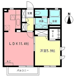 ブリリアD【1階】の間取り
