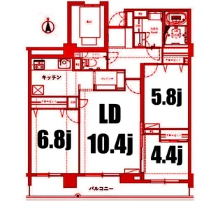 アプリーレ日吉本町【3階】の間取り