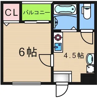 1DKの間取り画像