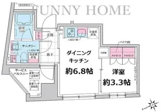 東京都世田谷区三軒茶屋2【マンション】の間取り
