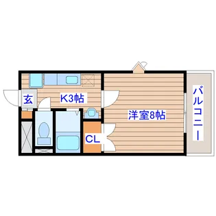 グランドール弐番館【1階】の間取り