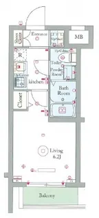 東京都品川区戸越3【マンション】の間取り